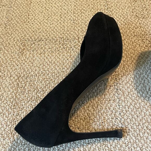 Yves Saint Laurent Palais Platform Stiletto High Heels Peep Toe Suede US 9 EU 39 - Picture 9 of 17